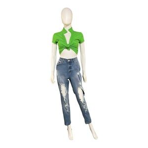 Refuge Medium Wash High Rise Jeans, 3